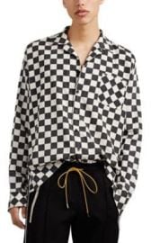 Rhude Checkerboard Cotton Plain Weave Shirt at Barneys